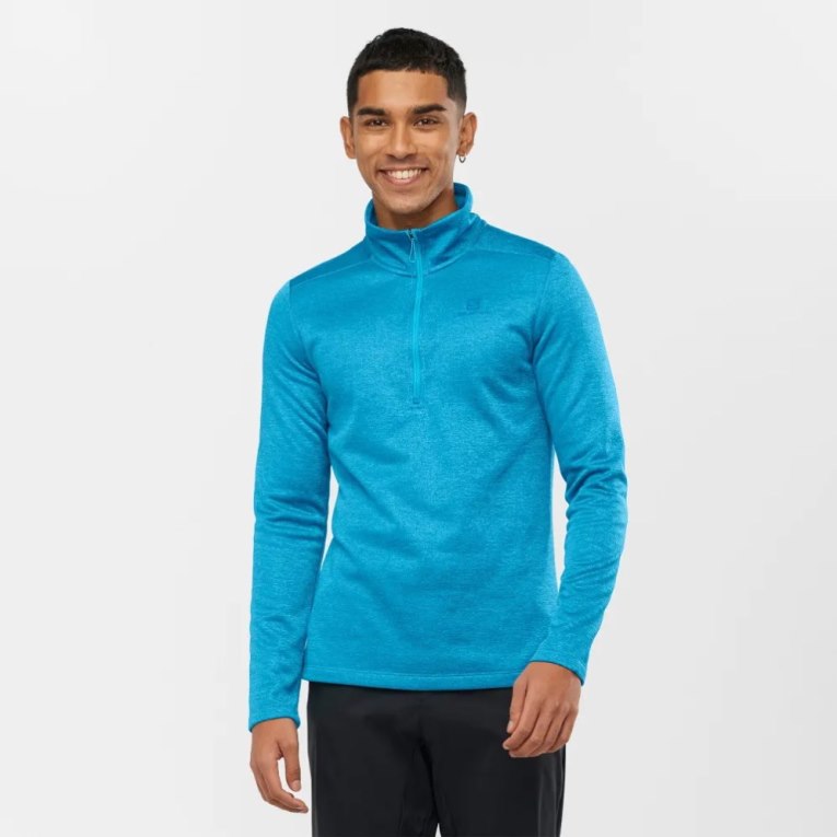 Blue Salomon Essential Lightwarm Seamless Half Zip Men\'s Sweatshirt | PH 14756V